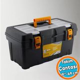 Taşınabilir Kulplu Bölmeli Takım Çantası Alet Çanta 49 cm Plastik Açma Kapatmalı 19'' İnç Organizer
