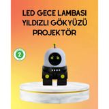 Taşınabilir Lityum Bataryalı Led Gece Lambası Projektör