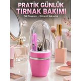 Taşınabilir Manikür Seti Pembe Tırnak Bakım Kişisel Bakım Kiti