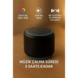 Taşınabilir Mini Bluetooth Hoparlör – 5 Saat Dayanıklı Pil - Siyah