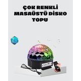 Taşınabilir Mini Disko Topu Lamba - Müzikle Senkronize Işık Efekti ve Parti Atmosferi