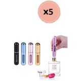 Taşınabilir Mini Doldurulabilir 5 Adet Parfüm Şişesi Atomizer Parfüm Şişeleri Boş Küçük HDH75