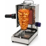 Taşınabilir Mini Döner ve Şiş Ocağı | Ev ve Kamp Tipi Pilli Motorlu - Gri