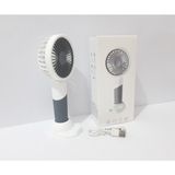 Taşınabilir Mini Fan 3 Kademeli Hız Telefon Tutucu Mini Vantilatör Serinletici El Fanı - Gri