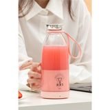 Taşınabilir Mini Meyve Karıştırıcı, Şarjlı, 500 Ml, Pembe