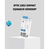 Taşınabilir Mini Mikroskop Led Işıklı 80X–200X Büyütmeli Ve Odak Ayarlı Mir25670187
