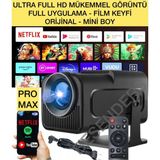 Taşınabilir Mini Projeksiyon Cihazı, Wi-Fi, Bluetooth, Android Destek - Antrasit