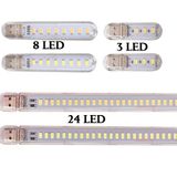 Taşınabilir Mini USB Led Lamba 3-8-24 LED 5730 SMD Kamp Stick Led (Beyaz, 24 LED)