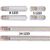 Taşınabilir Mini USB Led Lamba 3-8-24 LED 5730 SMD Kamp Stick Led (Sarı, 8 LED)