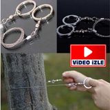 Taşınabilir Mini Zincir Cep Testeresi Dişli Tel Ahşap Plastik Metal Kıl Testere Kamp Testere