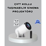 Taşınabilir Projeksiyon Cihazı 4K Destekli Wifi Kablosuz Ekran Yansıtma