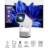 Taşınabilir Projeksiyon Dahili Powerbank 1080P/2K/4K Destekli Ev Sinema Ofis Toplantı Fuar Sunum - Beyaz