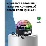 Taşınabilir Rgb Disko Topu Bluetooth Ve Uzaktan Kumanda Özellikli Mir25605928