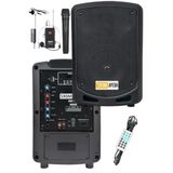 Taşınabilir Şarjlı Ses Sistemi Çift Mikrofon Bluetooth Usb 6.5 İnç 300W