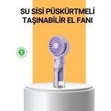 Taşınabilir Şarjlı Su Buharlı Mini Klima Fan - 001-Siyah