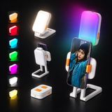 Taşınabilir Selfie Işığı, 66 LED 3 Işık Modlu Rgb Telefon Işığı, Şarjlı Katlanabilir Telefon Tutuculu Vlog Tiktok Video ve Canlı Yayın Işığı, D2-Pro - Standart