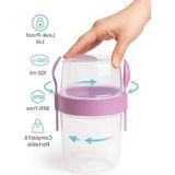 Taşınabilir Sızdırmaz Yoğurt ve Granola Kabı, 1100 Ml, Pratik Tasarım, Kaşıklı - Abanoz