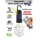 Taşınabilir Solar Usb Şarjlı Led Ampül-outdoor Kamp Bahçe Lambası-askılı Kırılmaz-kumandalı 1