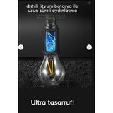 Taşınabilir Solar USB Şarjlı LED Ampül-Outdoor Kamp Bahçe Lambası-Askılı Kırılmaz-Kumandalı