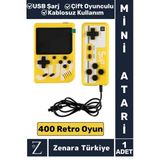 Taşınabilir Usb Şarjlı Çift Oyunculu Mario Street Fighter Nostalji Retro 400 Oyunlu Mini El Atarisi
