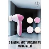 Taşınabilir Yüz Temizleme Cihazı Masaj, Peeling, Temizlik 5 Başlıklı Midastech - Çok Renkli