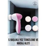 Taşınabilir Yüz Temizleme Cihazı Masaj, Peeling, Temizlik 5 Başlıklı Midastech - Renkli