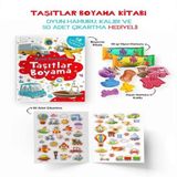 Taşıtlar Boyama Kitabı - Oyun Hamurlu - 3 Yaş + 673914