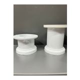 Taşkın Aksesuar Kale Ayarlı Ayak 5 Cm (2 ADET) Beyaz Banyo Mutfak Erzak Dolap Mobilya Sert Plastik Ayağı