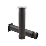 Taşkın Aksesuar Metal Boru Ayak 20cm Mat Siyah Renk Çap 42mm Ayarlı Orta Koltuk Ayağı Sehpa Ünite Ayağı Mobilya