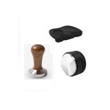 Taşkın KAHVE AHŞAP TAMPER-MAKARON-İKİLİ TAMPER MATI (3'LÜ SET)