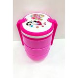 Taşkıranlar Saklama Kabı - Beslenme Kabı - 3 Bölmeli Sefer Tası Şeklinde Pembe