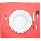 Taşlanmış Mercan Denim Pamuk Amerikan Servisi - 2'li Set - 45 x 40 cm