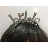 Taşlı Bride Metal Taç Gümüş