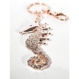 Taşlı Denizatı Anahtarlık Rose Gold – Işıltılı Şık Çanta & Anahtar Aksesuarı