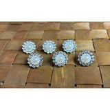 Taşlı Düğme 24 Boy (15,2Mm) Gümüş - 10 Adet (1202)