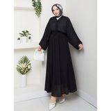 Taşlı Ikili Tesettür Takım - Siyah - L - XL