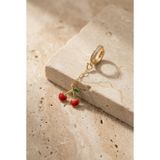 Taşlı Kirazlı Bikini Charm Gold
