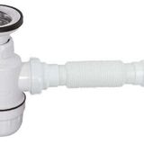 Taslı lavabo sifonu körük çıkışlı