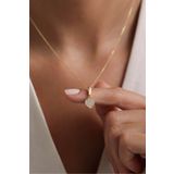 Taşlı Minimal Kalp Kilitli Charm Kolye Ucu