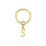Taşlı S Harfi Sallantılı Helix Piercing
