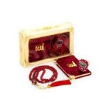 Taşlı Zikirmatik - Mini Kadife Yasin - İnci Tesbihli Hediyelik Set - Bordo Renk