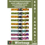 #Tasma Ayarlanabilir Dayanıklı Renkli Şık Güvenli Kaliteli Konforlu Desenli Zilli Pet Kedi Tasması