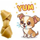 Tasma Market 16 Adet 5 cm Naturel Pres Hakiki Sığır Derisi Köpek Kemiği – Küçük Irk ve Yavru