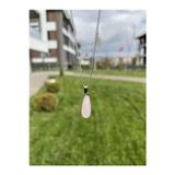 Taşmeran Pembe Kuvars Damla Doğal Taş Kolye Tky0365
