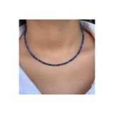 Taşmir Doğal Lapis Lazuli Taşı Faset Kesim Kolye 3 mm