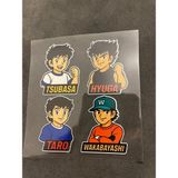 taso8090 Captain Tsubasa 4 Parça Su Geçirmez Etiket Baskı Tsubasa Hyuga Taro Wakabayashi Dayanıklı Tasarım