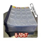 taso8090 Pokemon 8 Adet Taso Föyü Gri Renk Şeffaf 4 cm Ölçülerle Toplam 160 Taso Kapasitesi