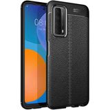 Tasopay Huawei P Smart 2021 Uyumlu Kılıf Deri Silikon Yüzey Darbe Korumalı Soft Yapı Case Cover Çiziklerden Kirden ve Darbeden Korumalı Kılıf - Siyah