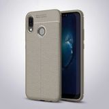 Tasopay Huawei P20 Lite Uyumlu Kılıf Deri Silikon Yüzey Darbe Korumalı Soft Yapı Case Cover Çiziklerden Kirden ve Darbeden Korumalı Kılıf - Gri