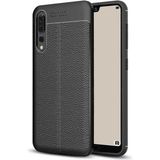 Tasopay Huawei P20 Pro Uyumlu Kılıf Deri Silikon Yüzey Darbe Korumalı Soft Yapı Case Cover Çiziklerden Kirden ve Darbeden Korumalı Kılıf - Siyah